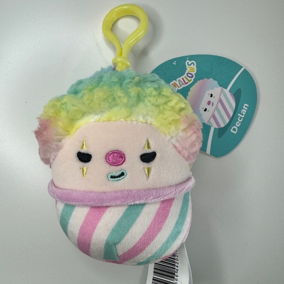 Squishmallows Other - Declan the Clown Squishmallow Clip